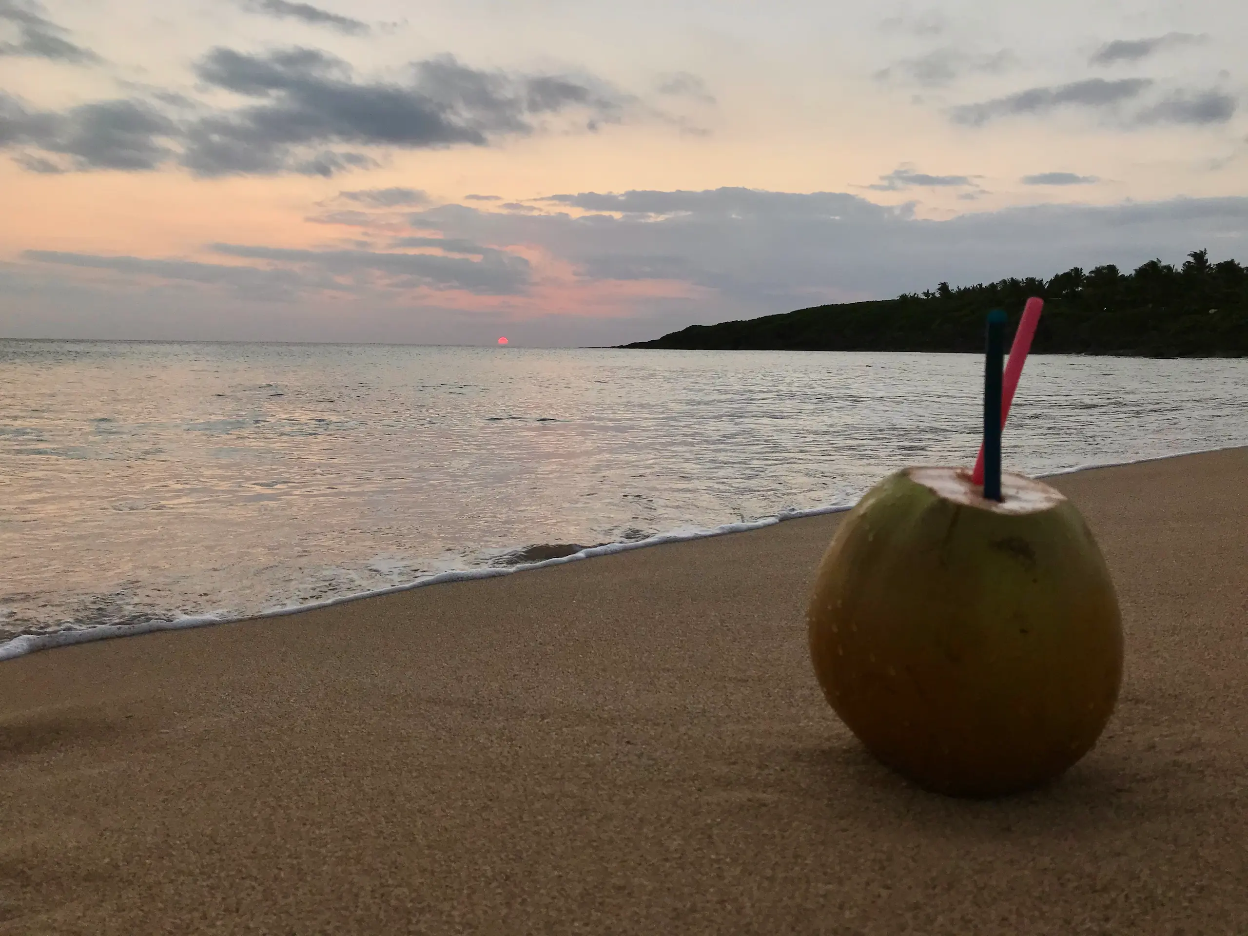 The beach in Hội An at sunset